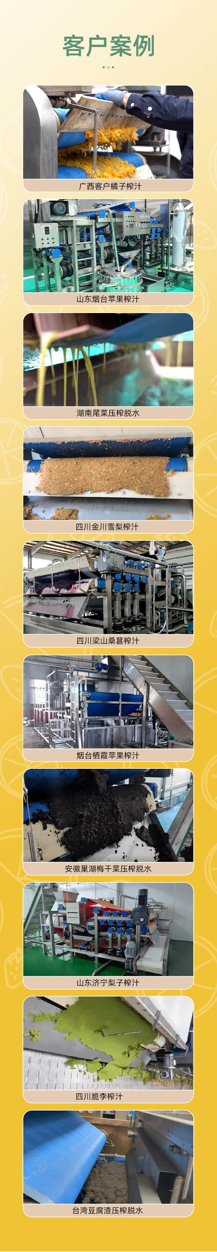 带式苹果汁压榨生产线